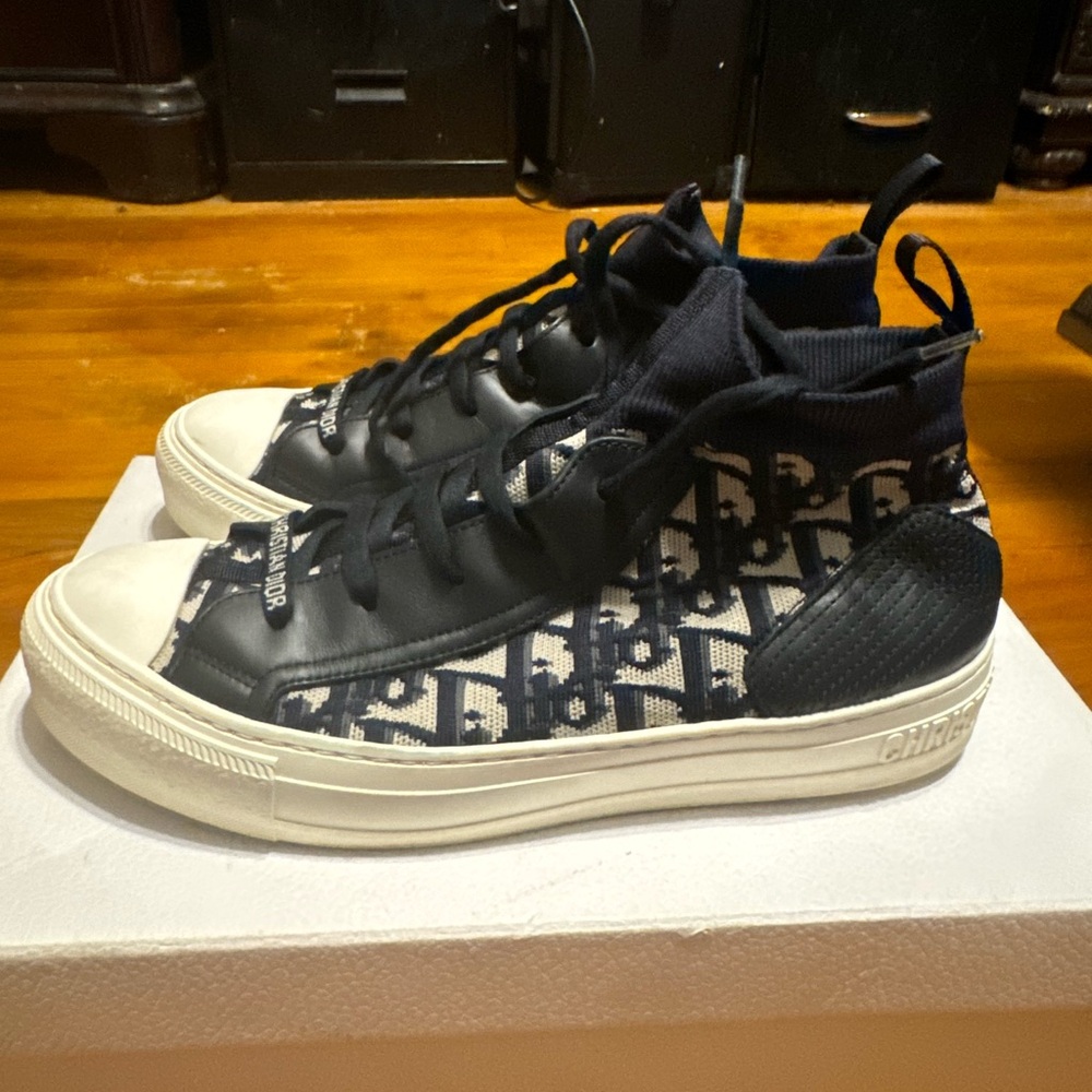 Dior High-Top Sneakers in Black and White